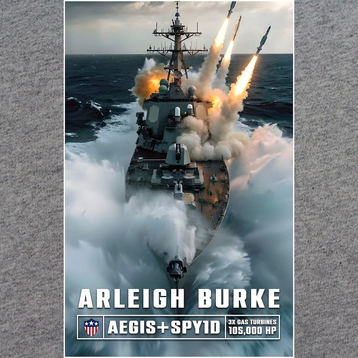 Arleigh-Burke Warship T-Shirt Shirts