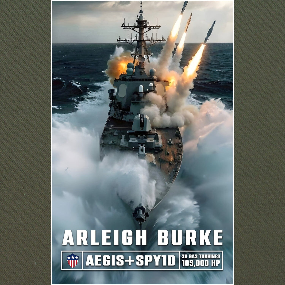 Arleigh-Burke Warship T-Shirt Shirts
