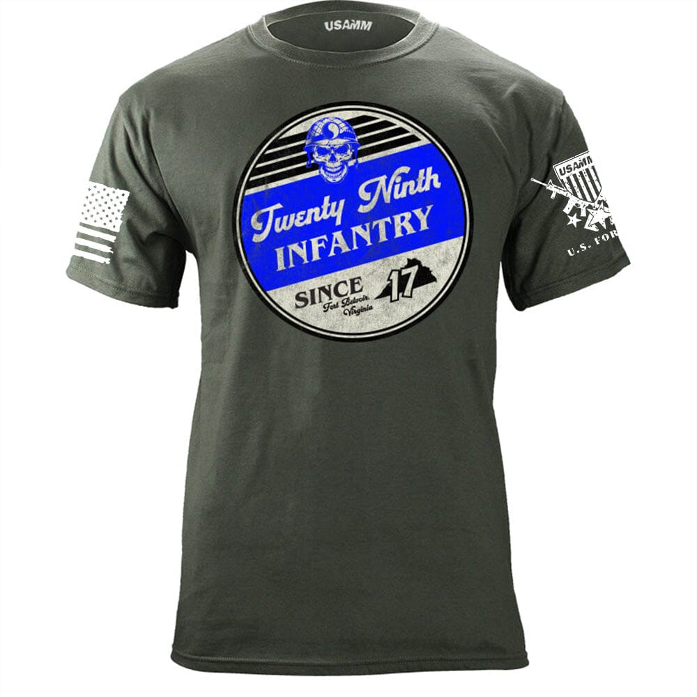 Infantry Division Retro Circle T-Shirts Shirts & Tops