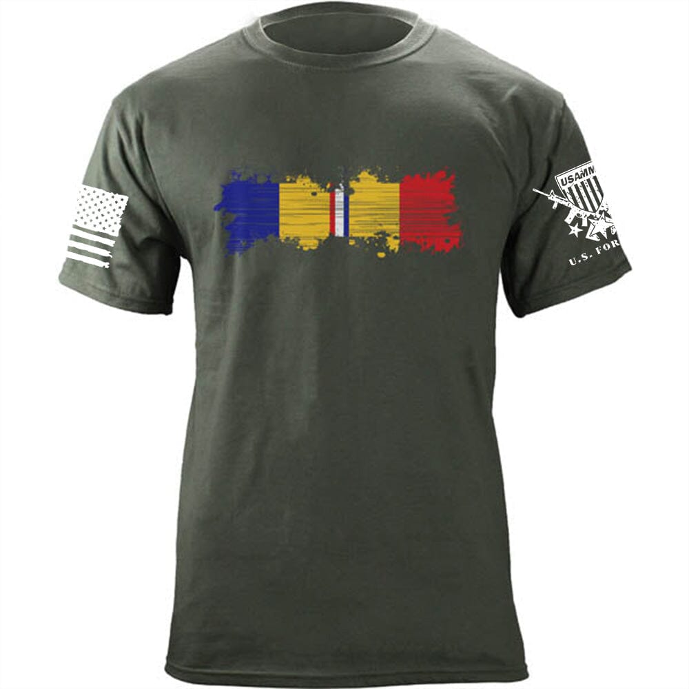 Combat Action Ribbon Distressed T-Shirt Shirts 12.726