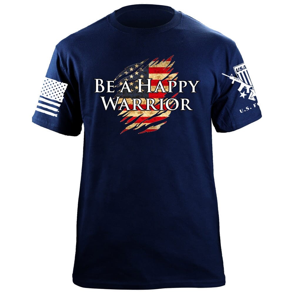 Be a Happy Warrior T-Shirt Shirts 87301-S-NAVY