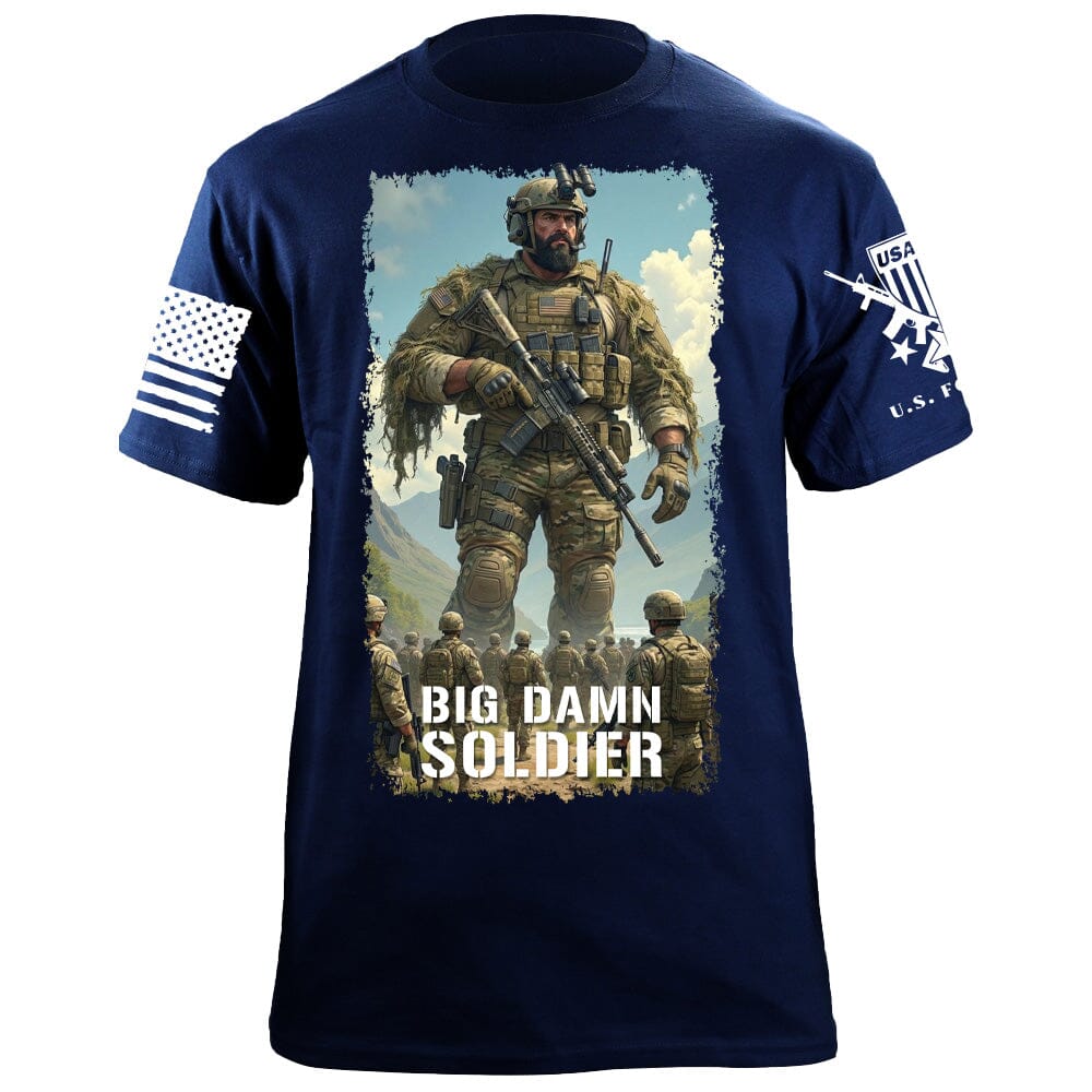 Big Damn Soldier T-Shirt Shirts 88163-S-NAVY