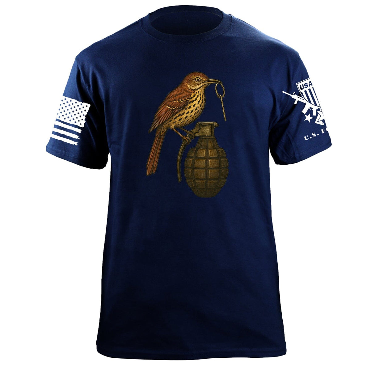 Bird Grenade T-Shirt Shirts 86426-S-NAVY