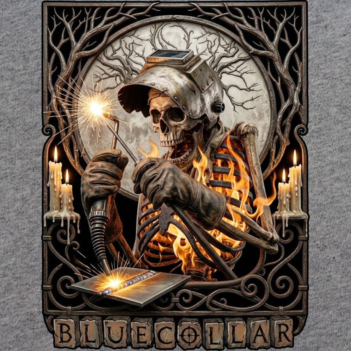 Blue Collar Flowers T-Shirt Shirts