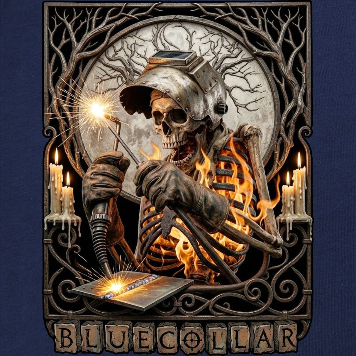 Blue Collar Flowers T-Shirt Shirts