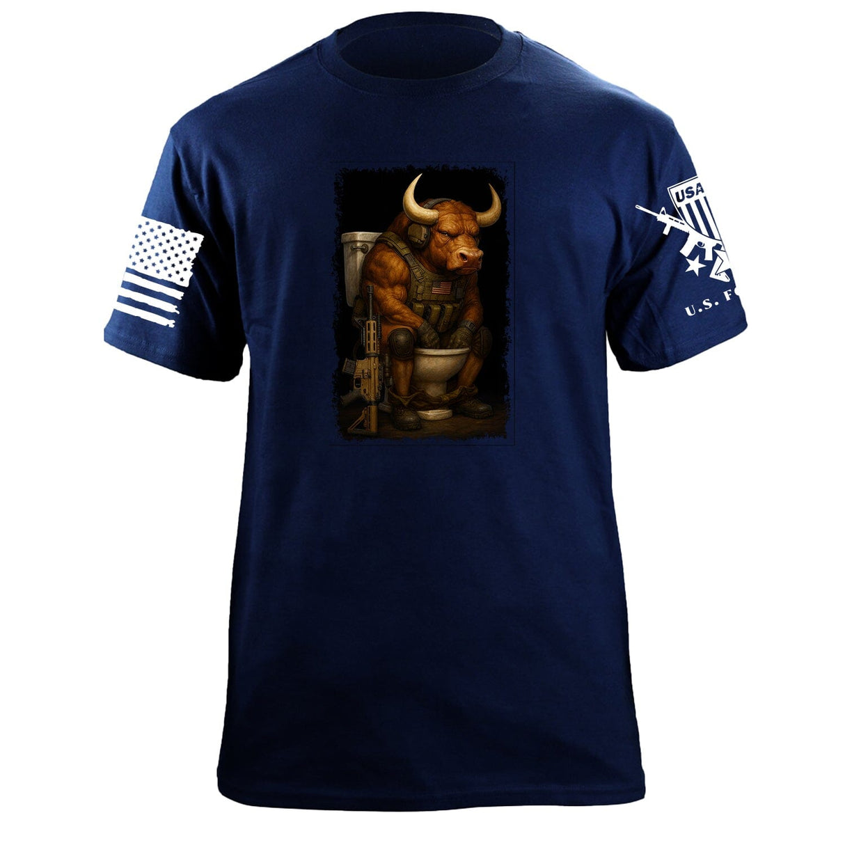 Bull Shit T-Shirt Shirts 87375-S-NAVY