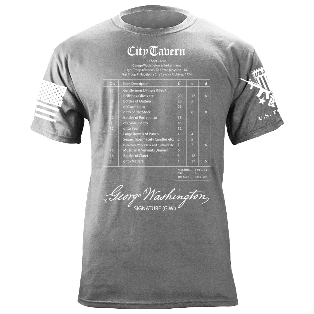 City Tavern Receipt T-Shirt Shirts 88198-S-HG