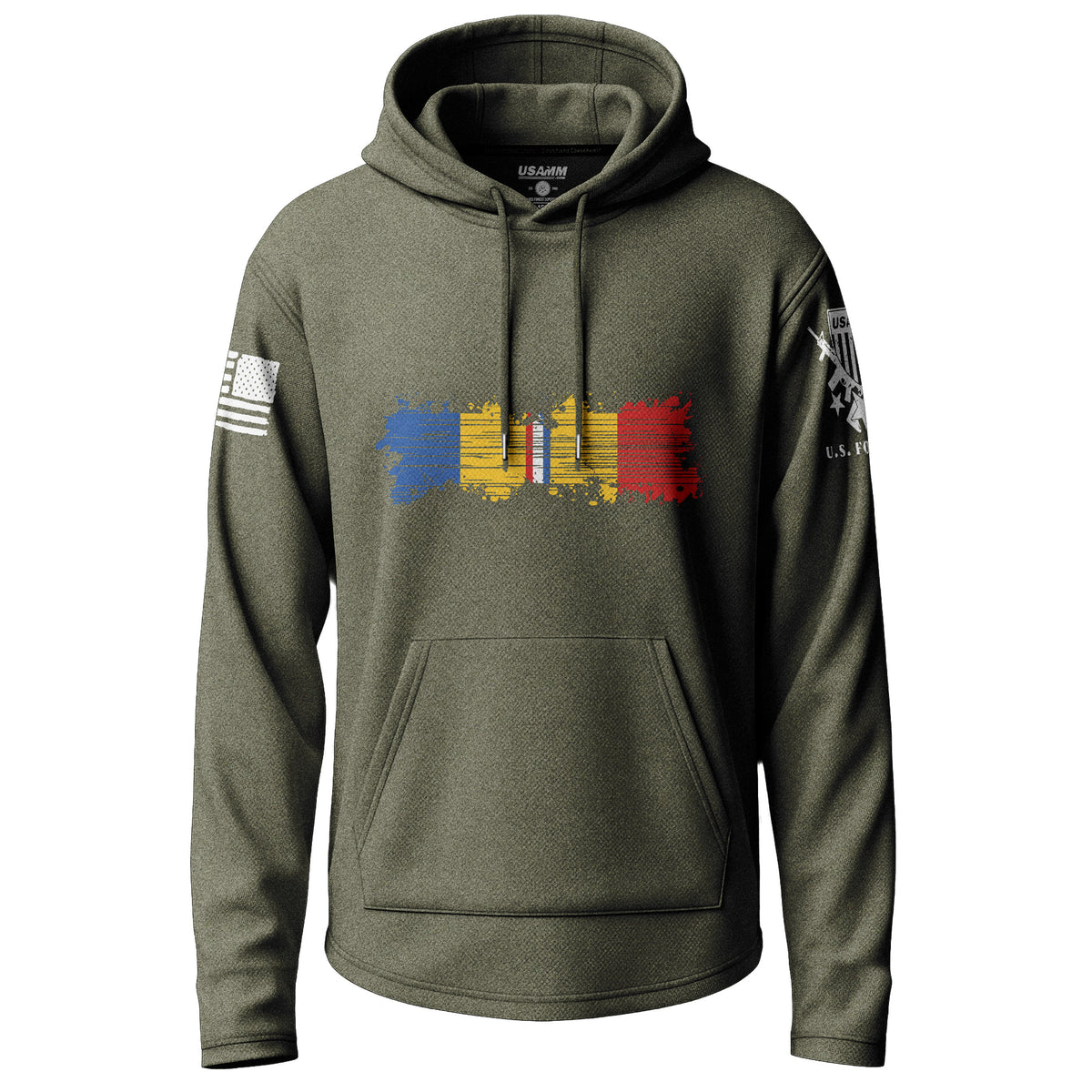Combat Action Ribbon Distressed Lightweight Hoodie