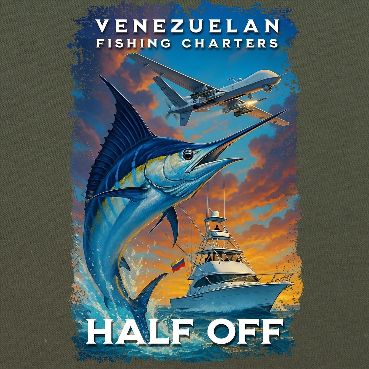 Fishing Charters Half Off T-Shirt Shirts
