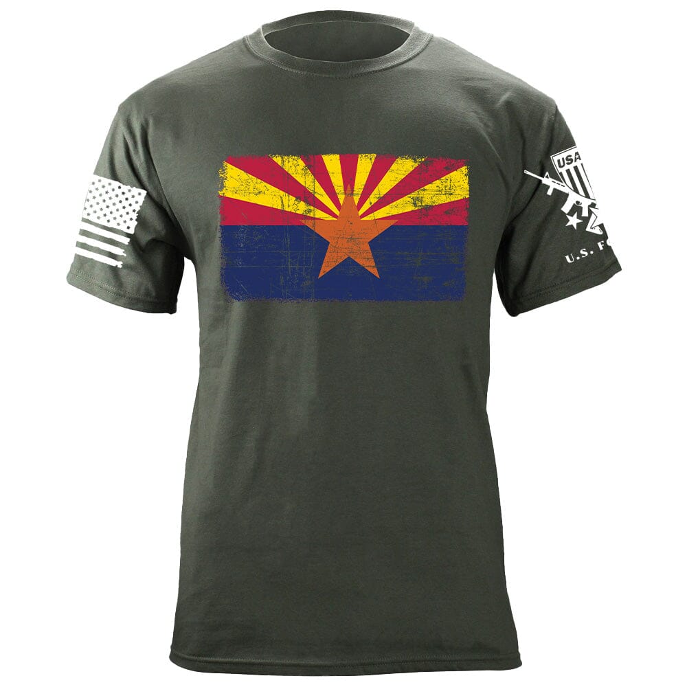 Distressed Arizona Flag T-Shirt Shirts 87080-3XL-MG