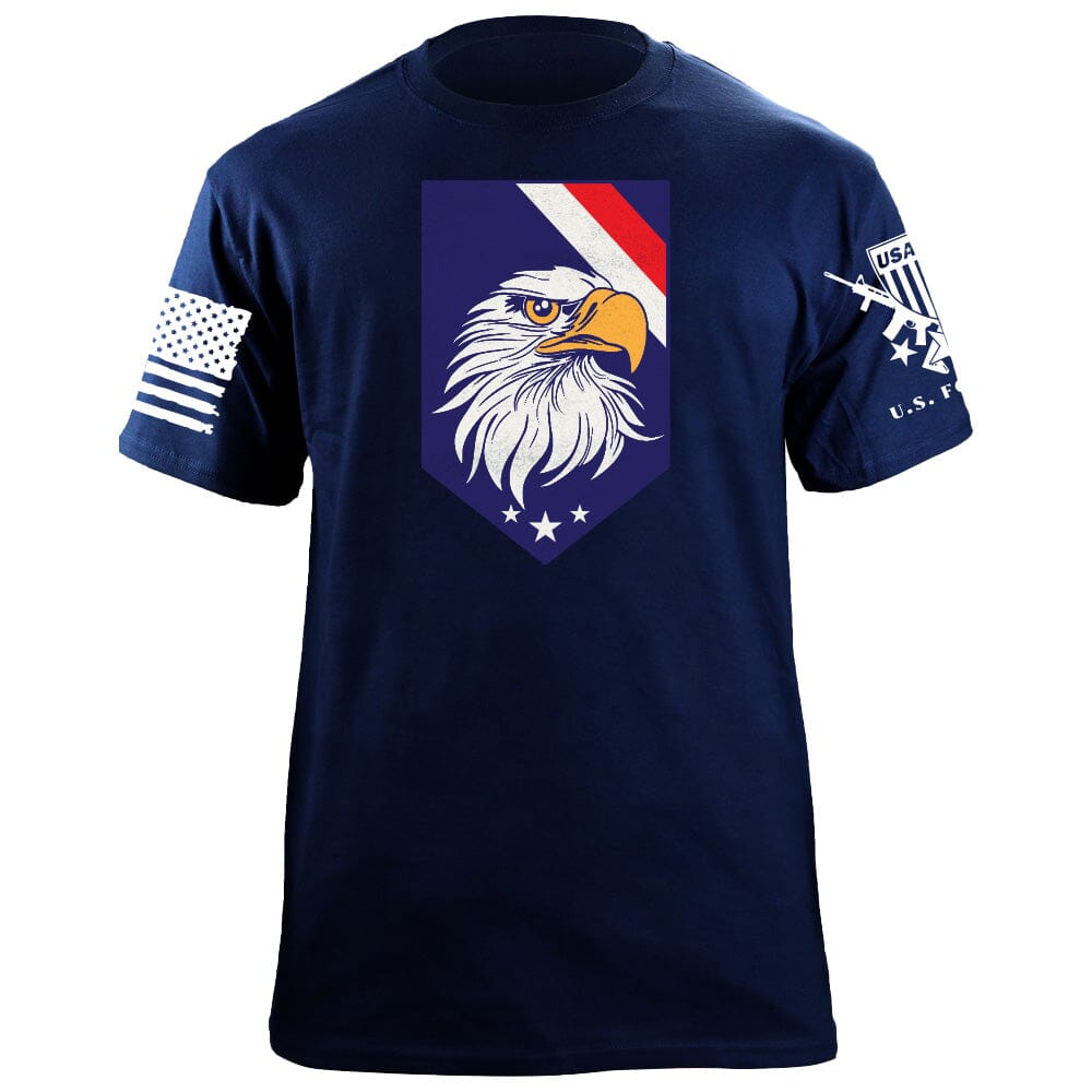 EAGLE HEAD Shield TOP Stripes Tshirt Shirts 87116-S-NAVY