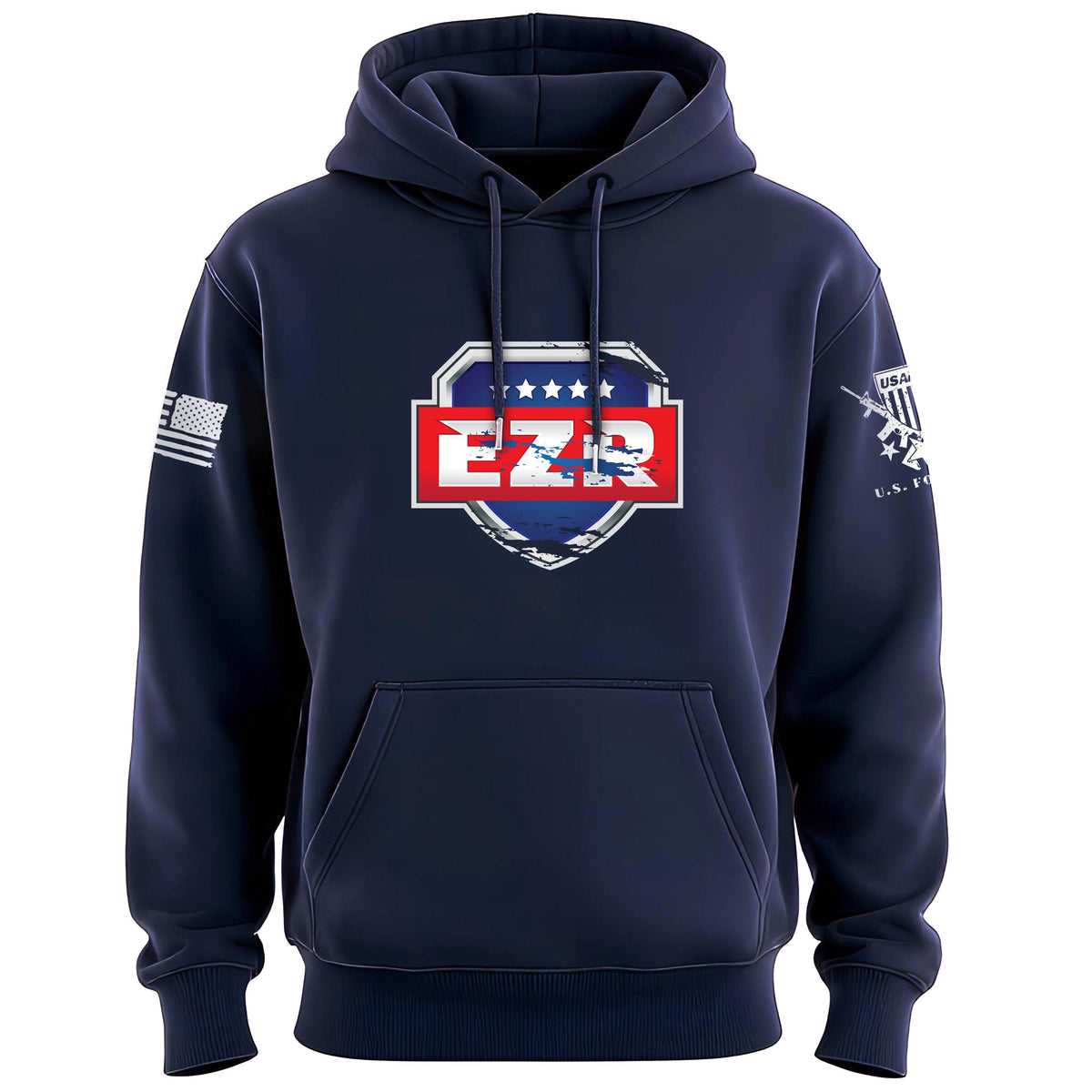 EZR Shield Distressed Hoodie Hoodies