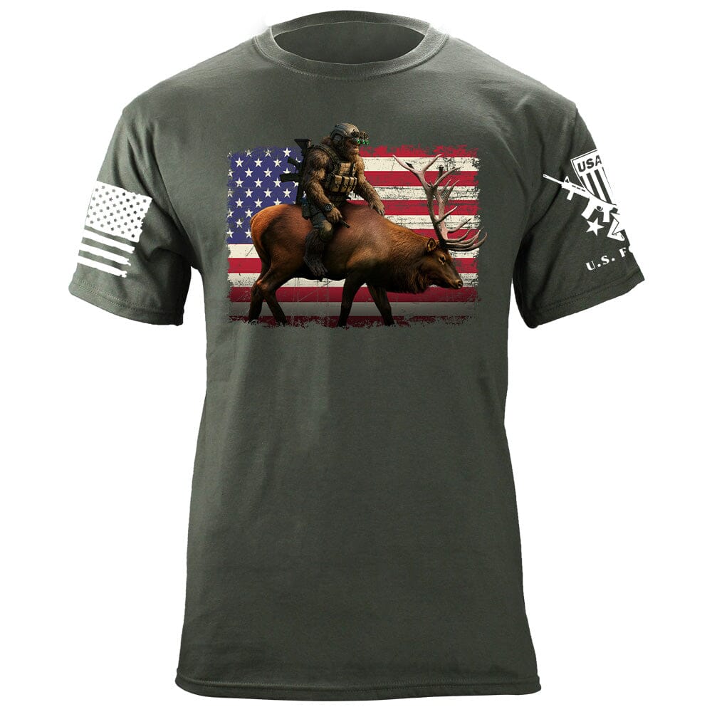 Elk Squatch T-Shirt Shirts 87309-S-MG