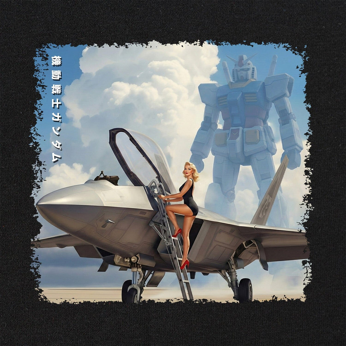 F-22 Gundam T-Shirt Shirts