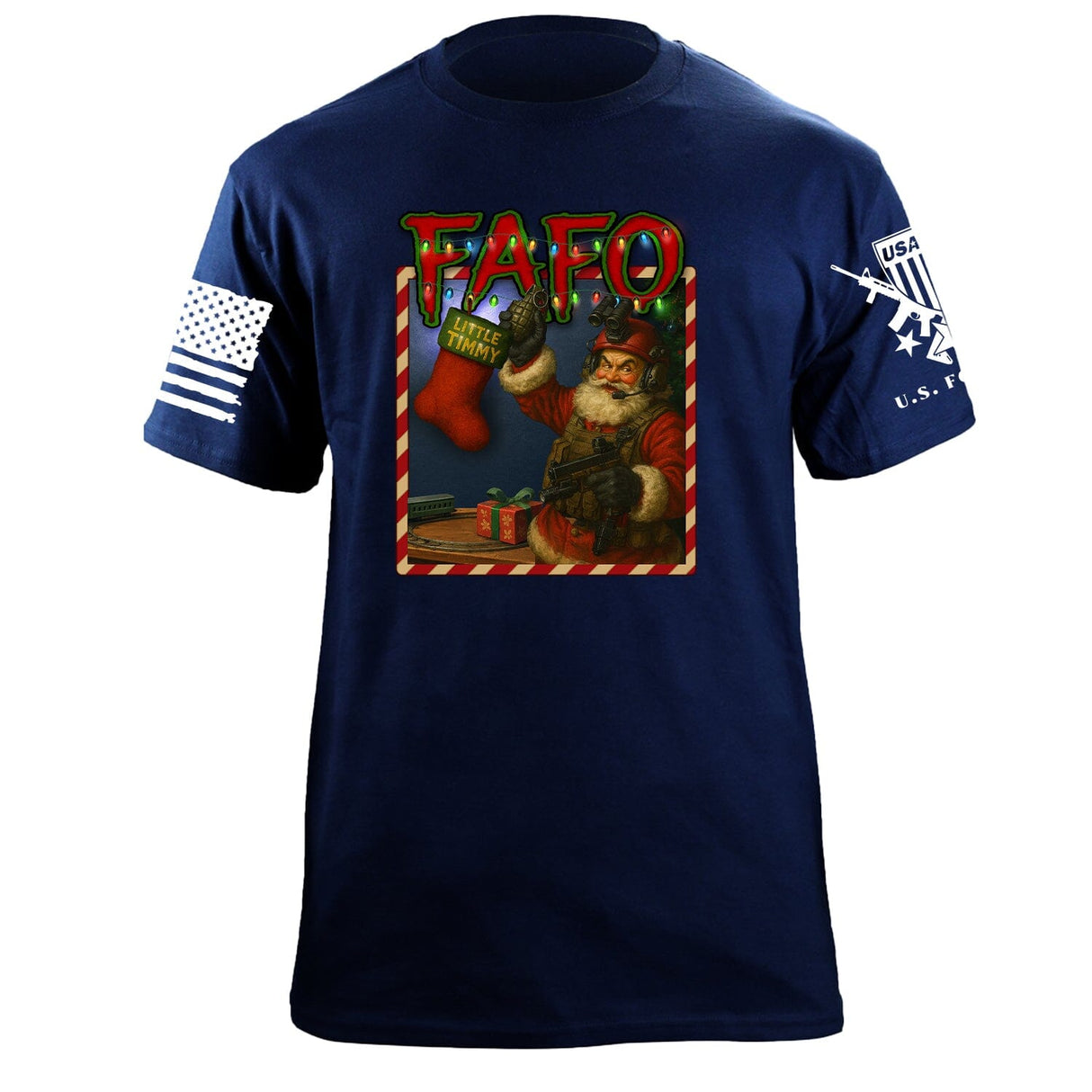 FAFO Santa T-Shirt Shirts 87287-S-NAVY