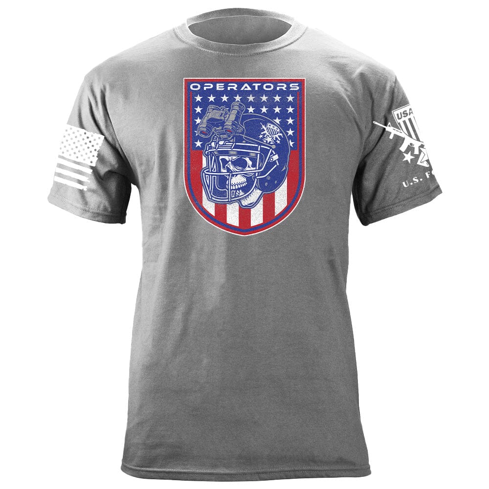 Football Operators Shield Patriotic Colors T-Shirt Shirts 87023-S-HG