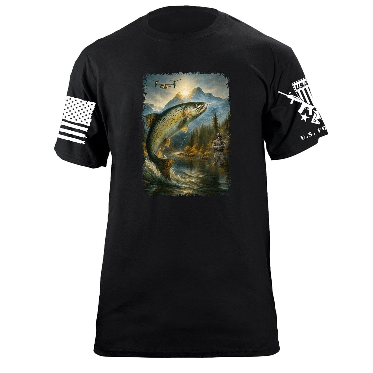 Fly Fishing T-Shirt Shirts 87381-S-BK