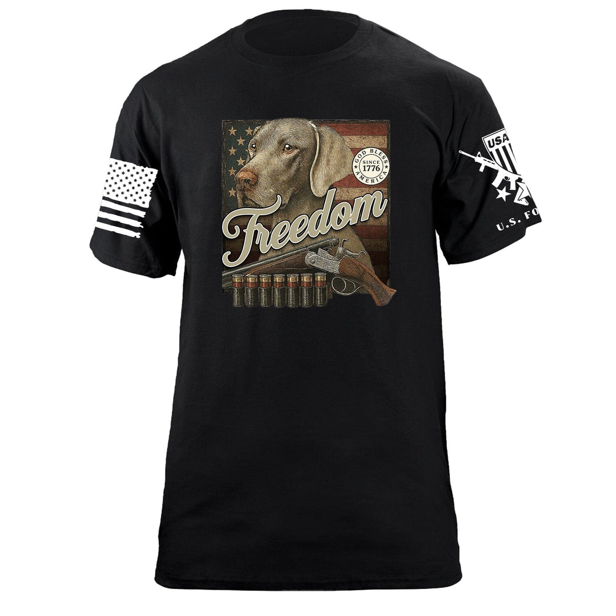 Freedom Dog T-Shirt Shirts 87421-S-BK