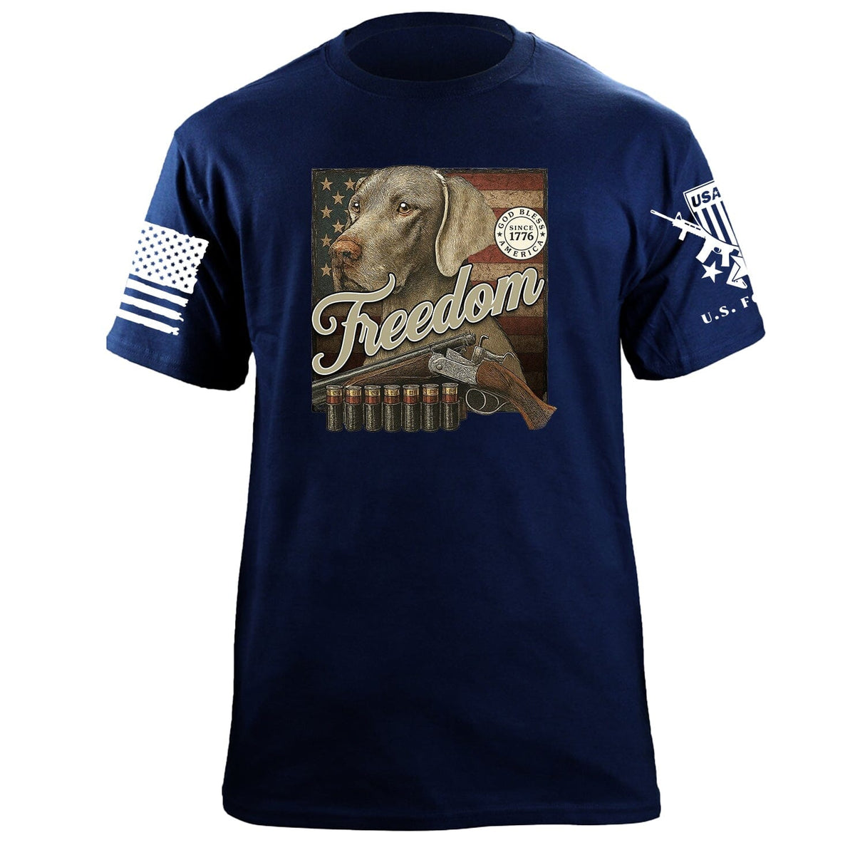 Freedom Dog T-Shirt Shirts 87421-S-NAVY