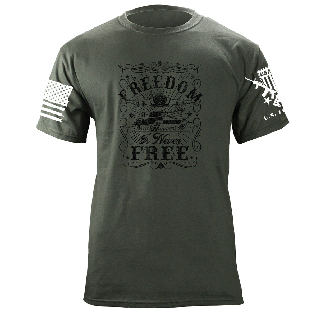 Freedom is Never Free Graphic T-shirt Shirts 87249-3XL-MG