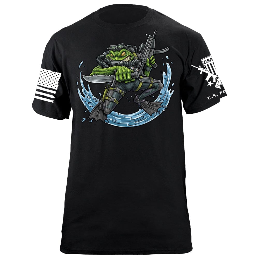 Frogman Cartoon T-Shirt Shirts 88121-S-BK