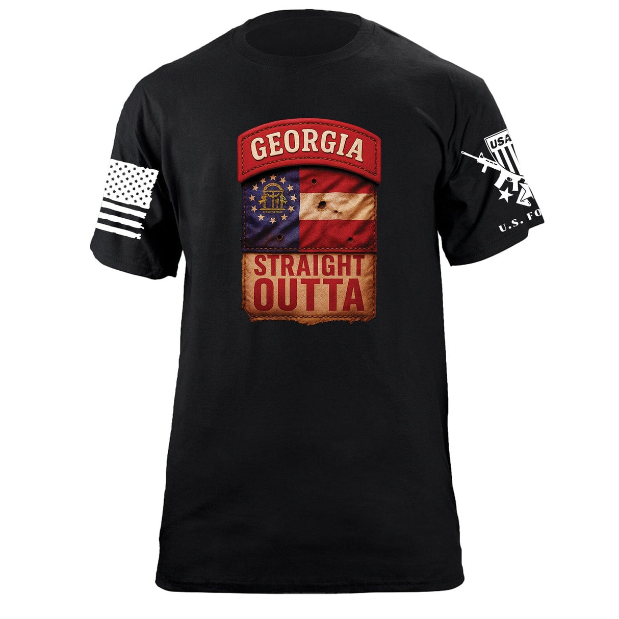 State Tab Shirt: Georgia Shirts 86399-S-BK
