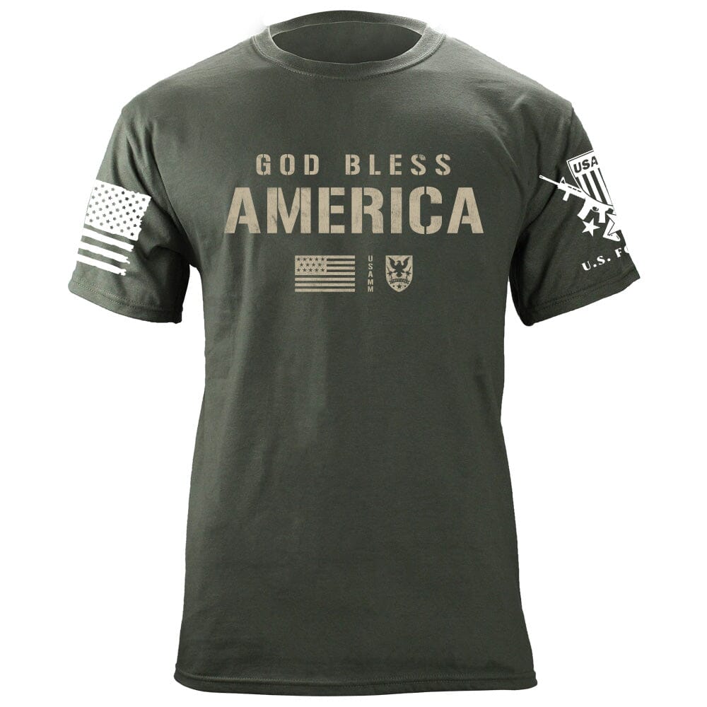 God Bless America T-Shirt Shirts 87333-S-MG