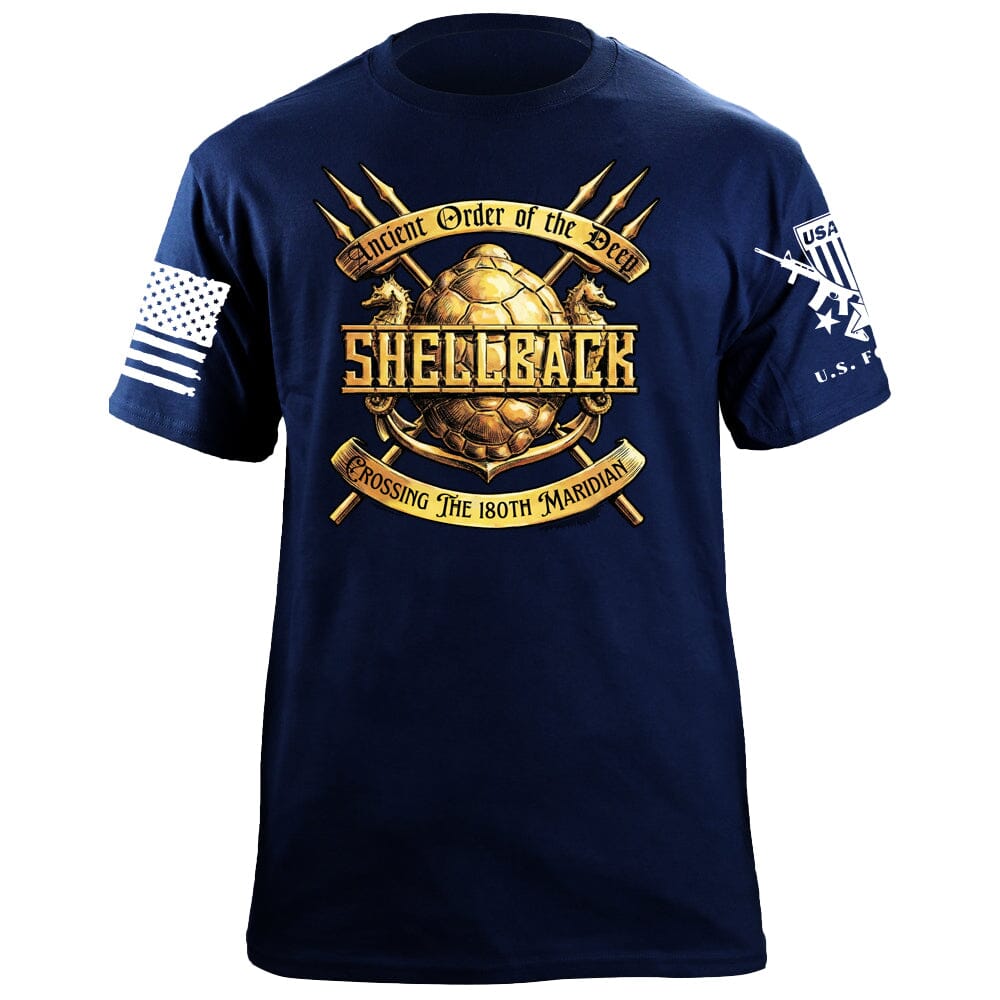 Gold Shellback T-Shirt Shirts 88077-S-NAVY