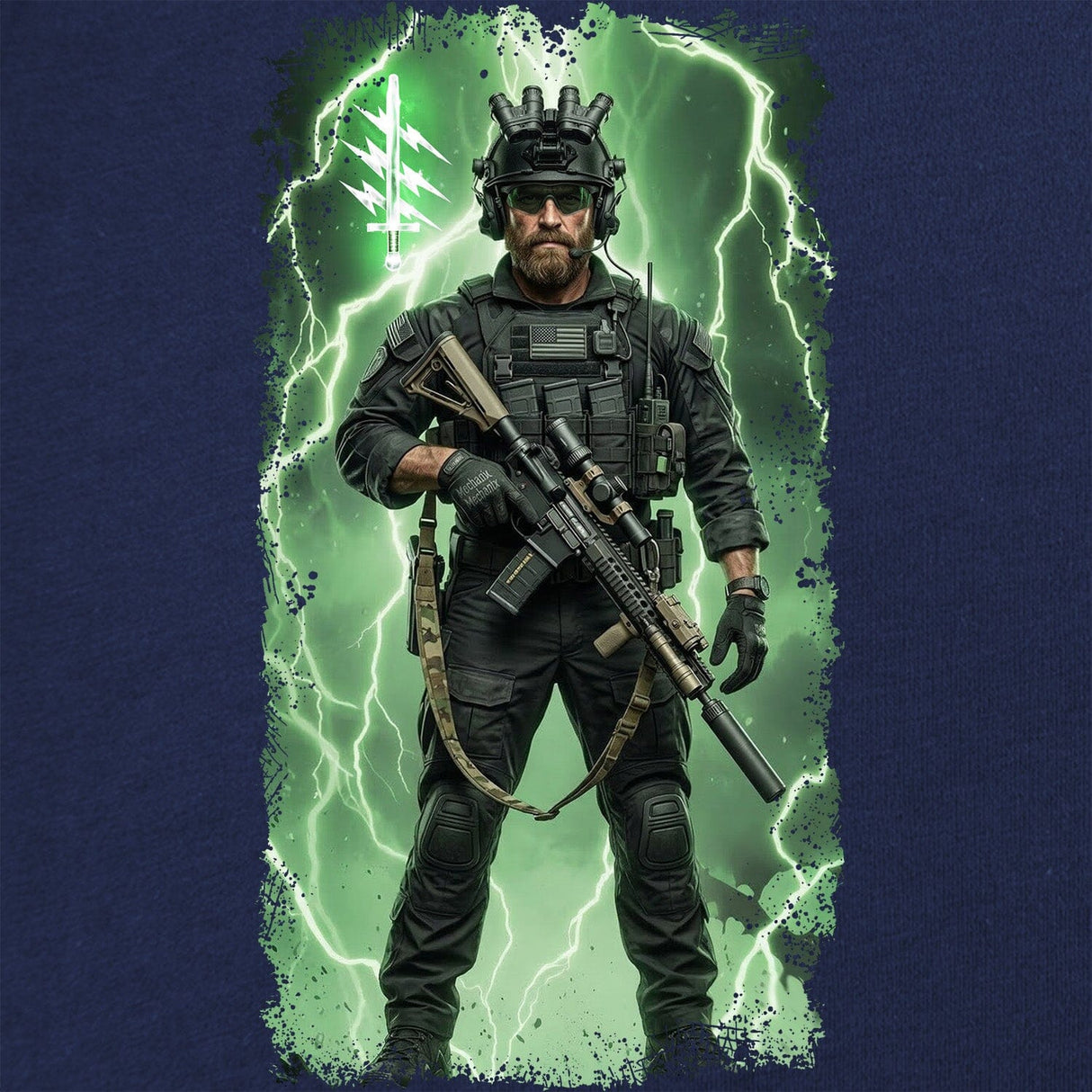 Green Lightning CAG T-Shirt Shirts