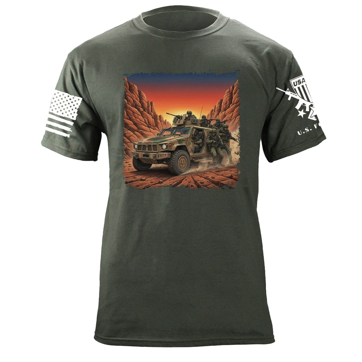 Gun Truck T-Shirt Shirts 87425-S-MG
