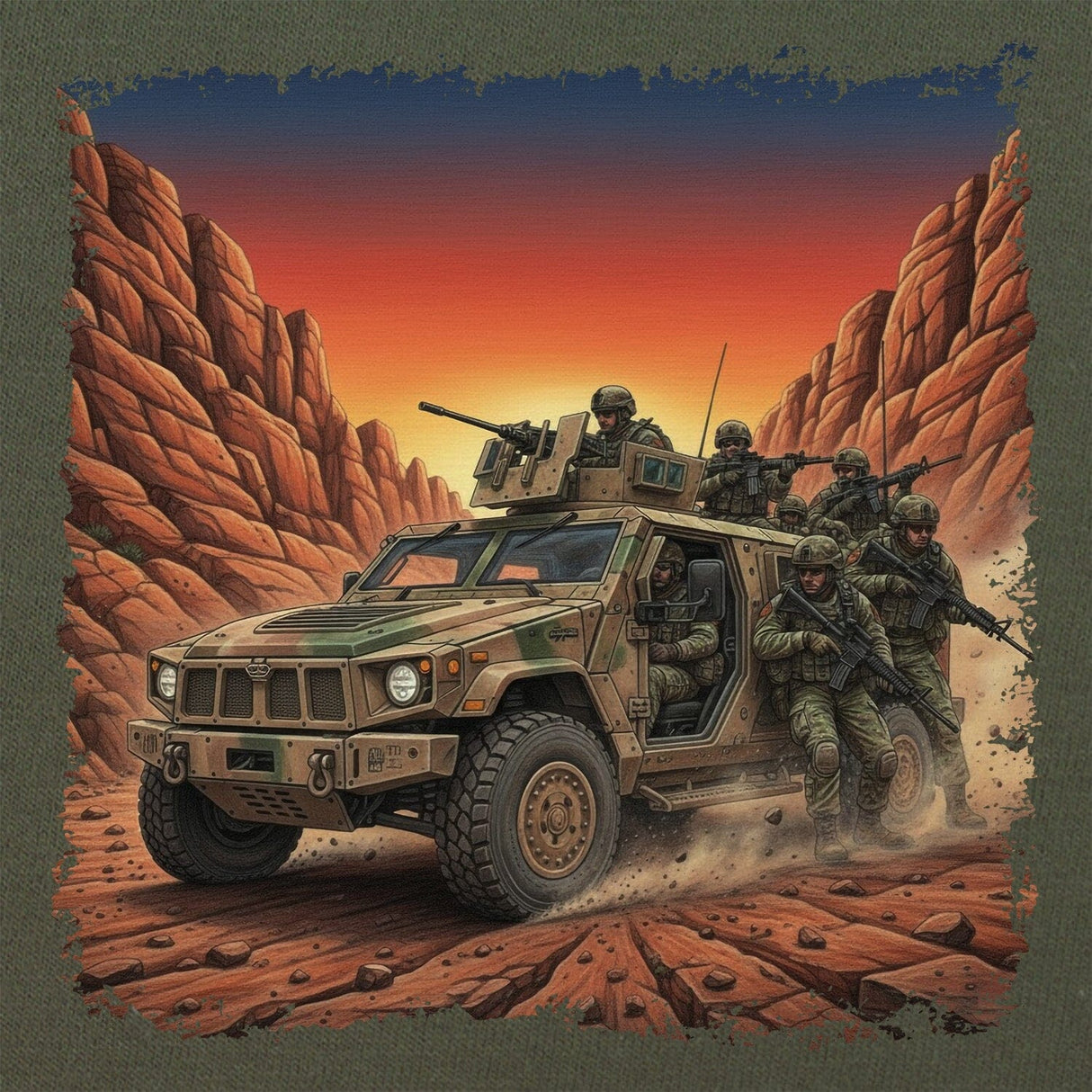 Gun Truck T-Shirt Shirts