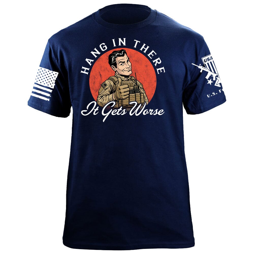 Hang in There T-Shirt Shirts 88058-S-NAVY