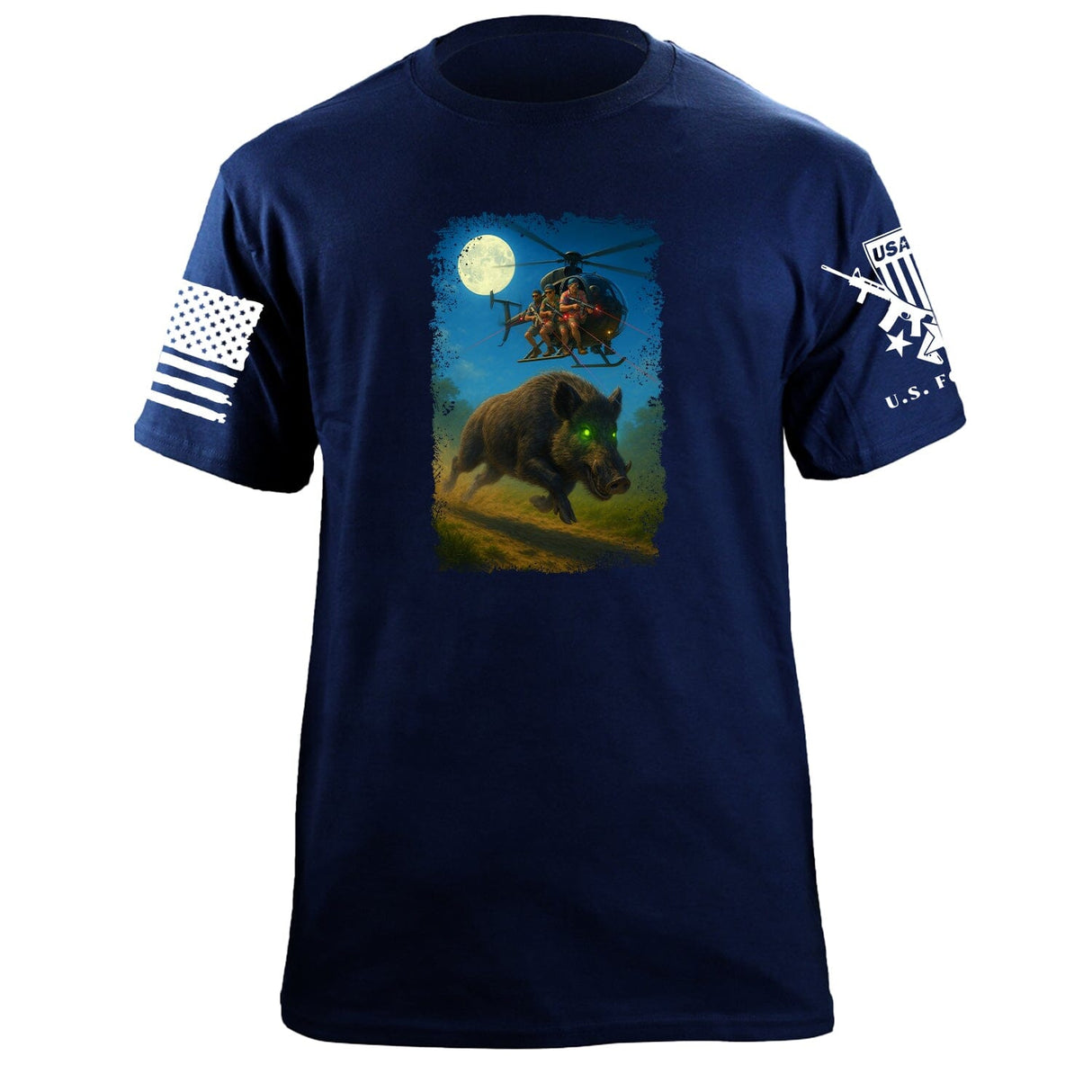 Hog Hunt Boogaloo T-Shirt Shirts 87426-S-NAVY