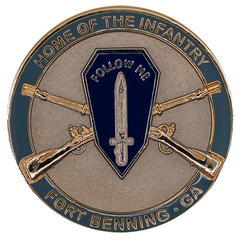 Home of Infantry Fort Benning, GA Engraveable Challenge Coin Challenge Coins