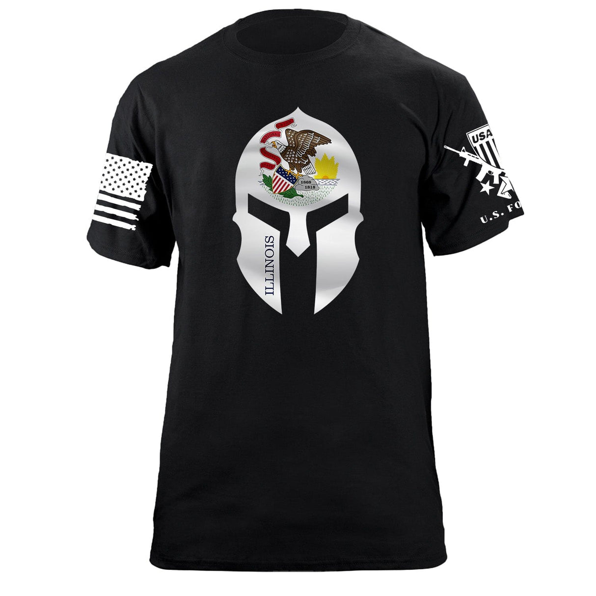 Illinois Spartan T-Shirt Shirts 87476-S-BK