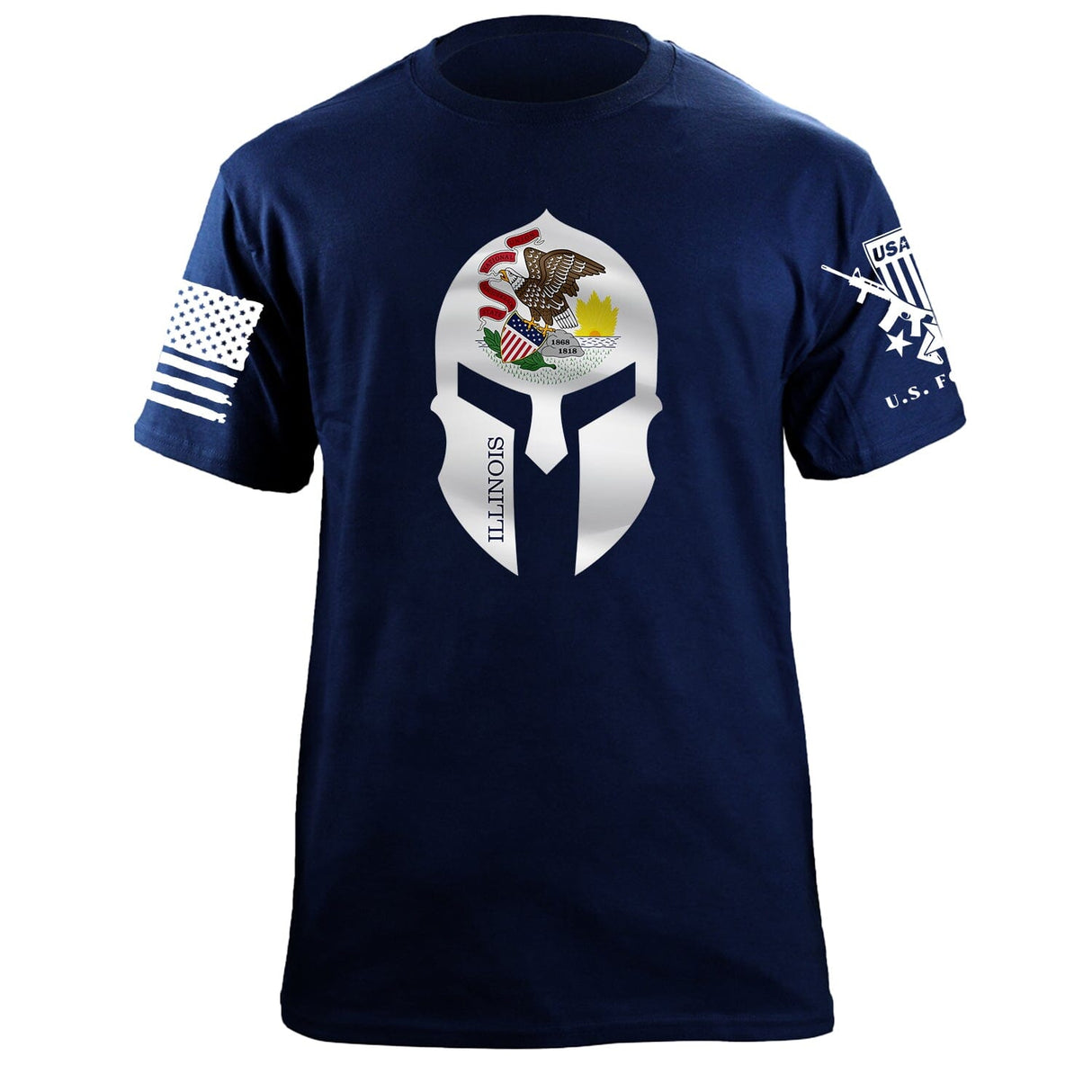 Illinois Spartan T-Shirt Shirts 87476-S-NAVY