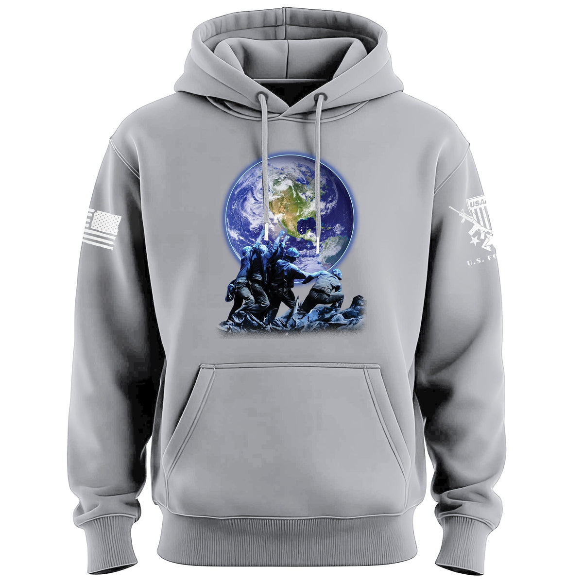 Iwo Jima Earth Hoodie Hoodies 100133-S-HG
