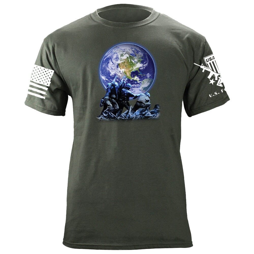 Iwo Jima Earth T-Shirt Shirts 87108-S-MG