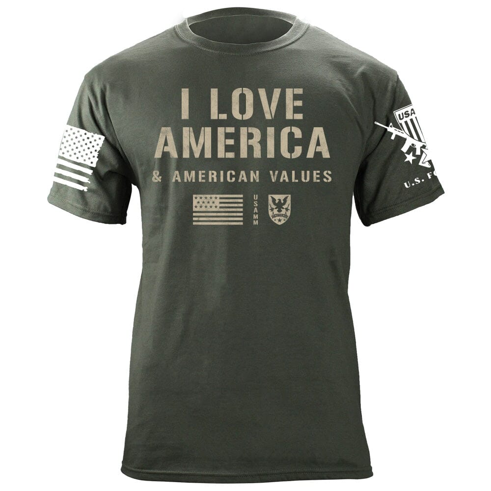 I Love America T-Shirt Shirts 87335-S-MG