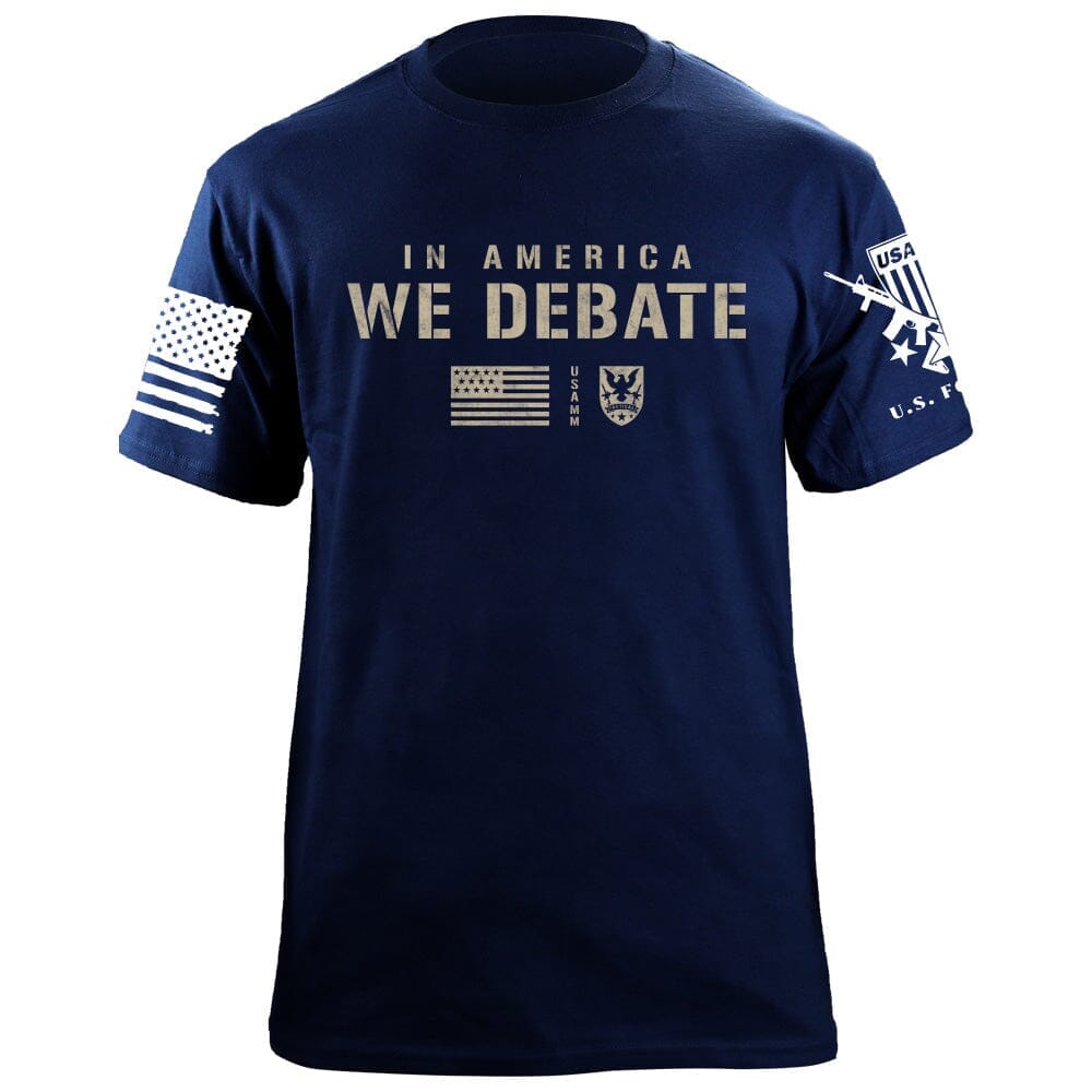 In America We Debate T-Shirt Shirts 87336-S-NAVY