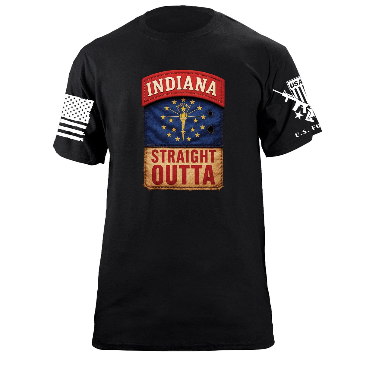 State Tab Shirt: Indiana Shirts 86401-S-BK