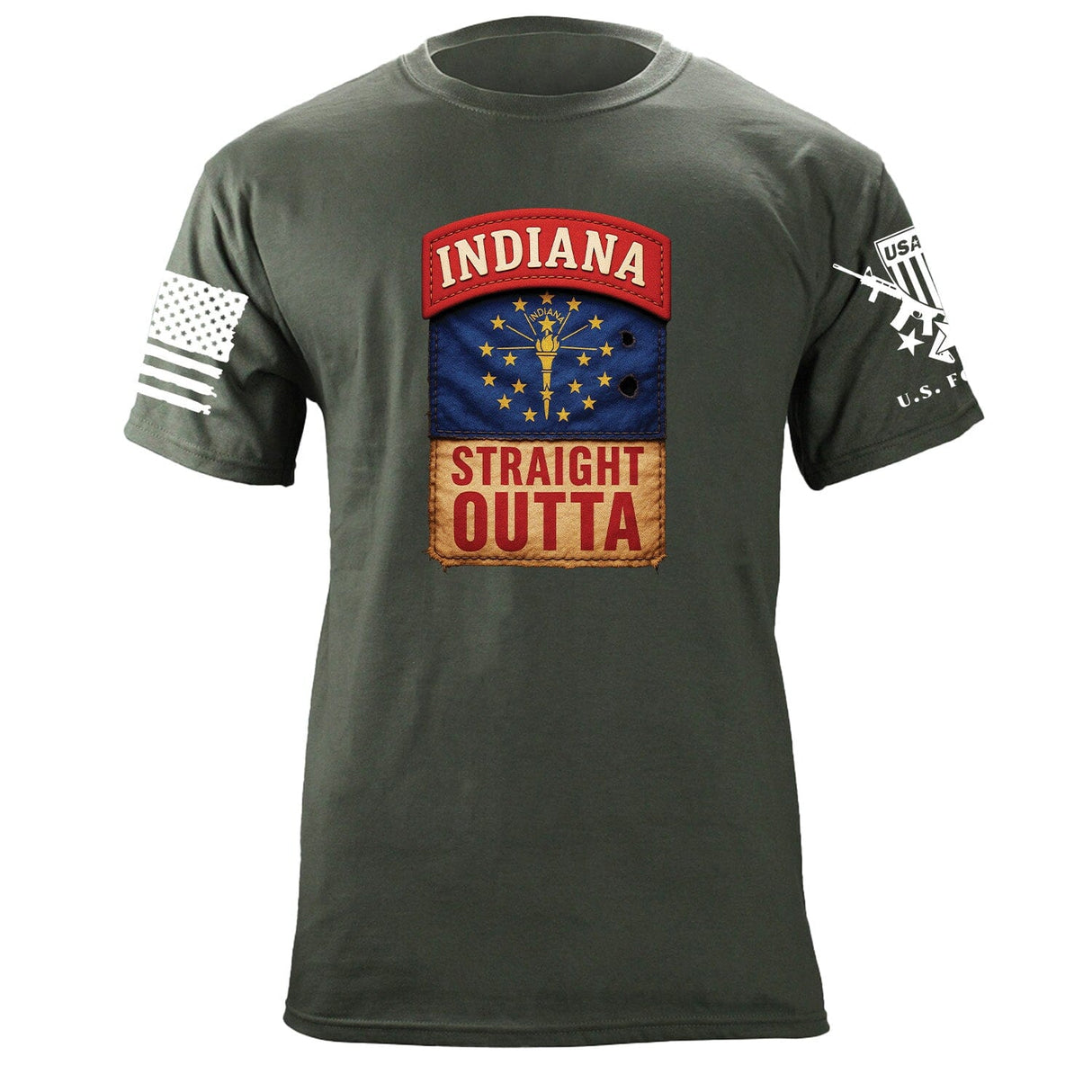 State Tab Shirt: Indiana Shirts 86401-S-MG