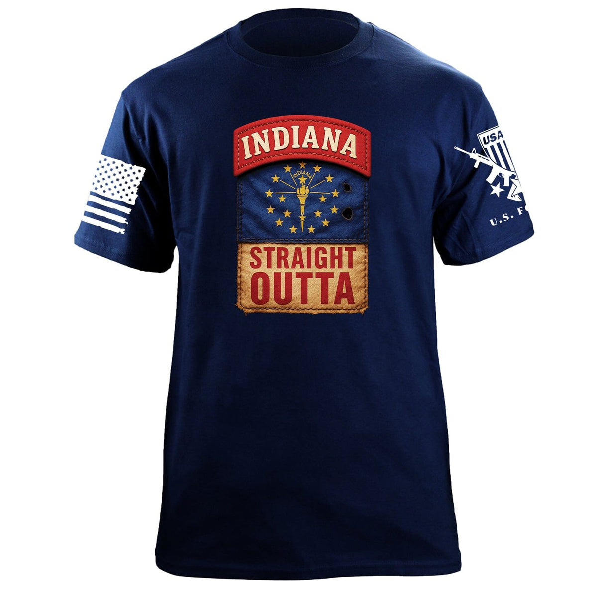State Tab Shirt: Indiana Shirts 86401-S-NAVY