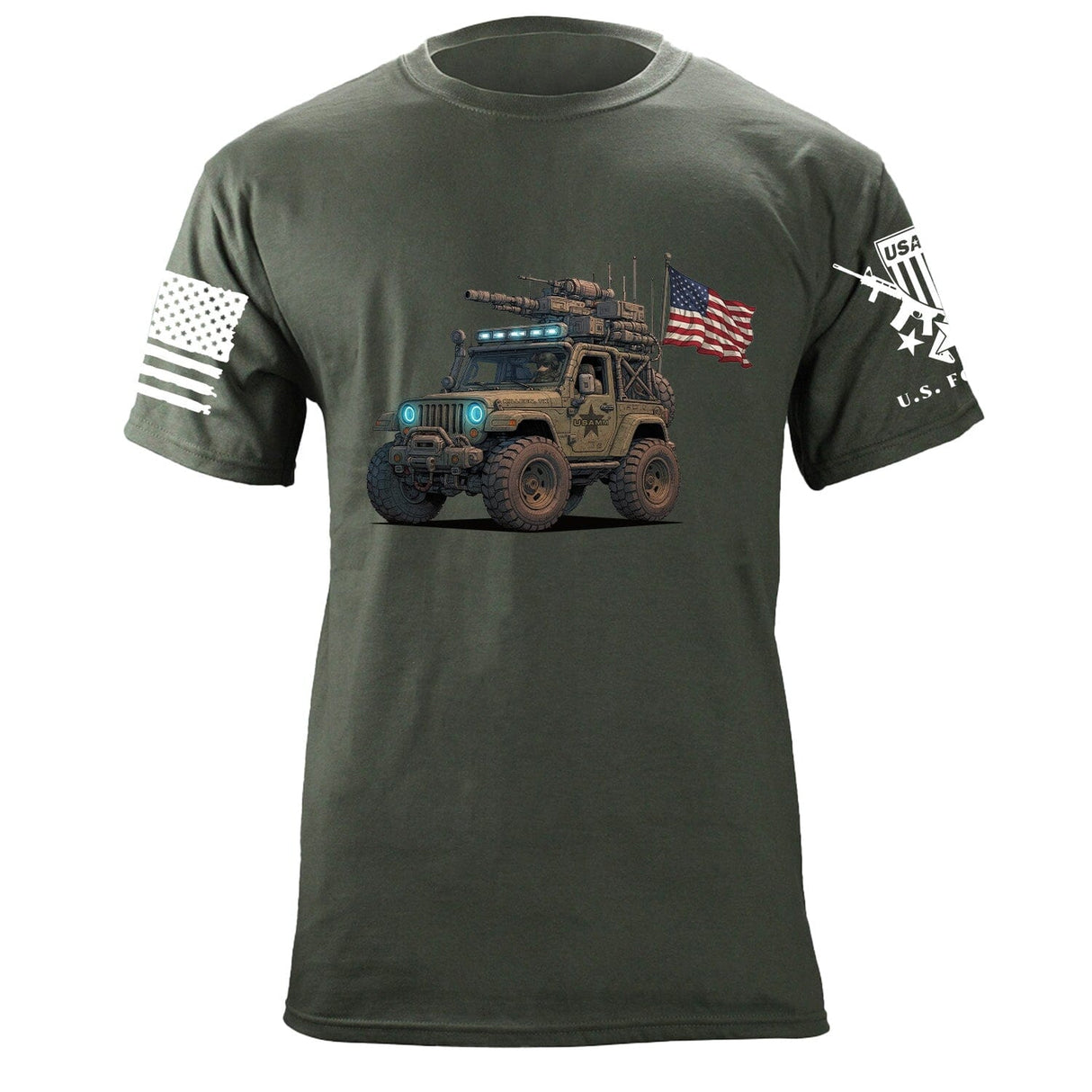 Jeep Flag T-Shirt Shirts 87428-S-MG