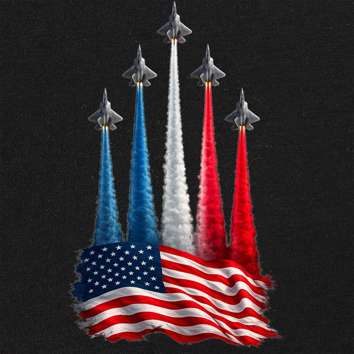 Jet Flag T-Shirt Shirts 88189-S-BK