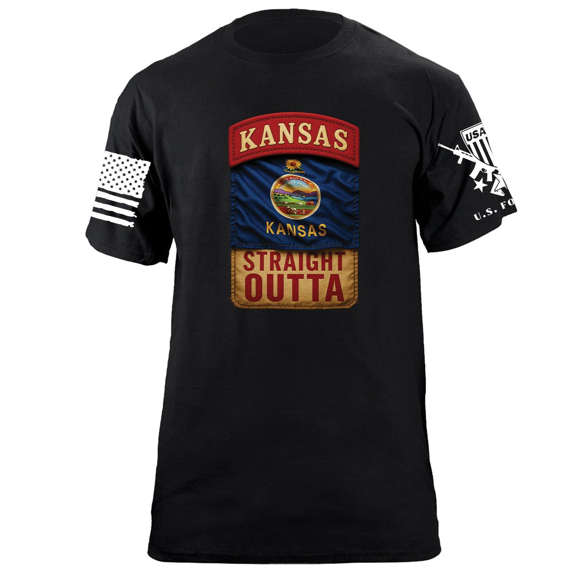 State Tab Shirt: Kansas Shirts 86403-S-BK