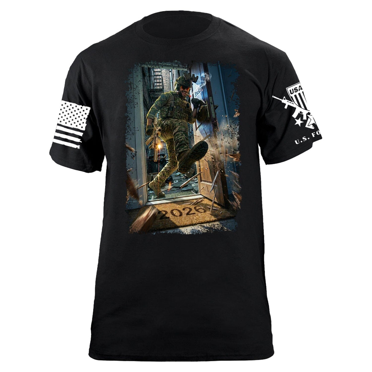 2026 Door Kicker T-Shirt Shirts 87442-S-BK