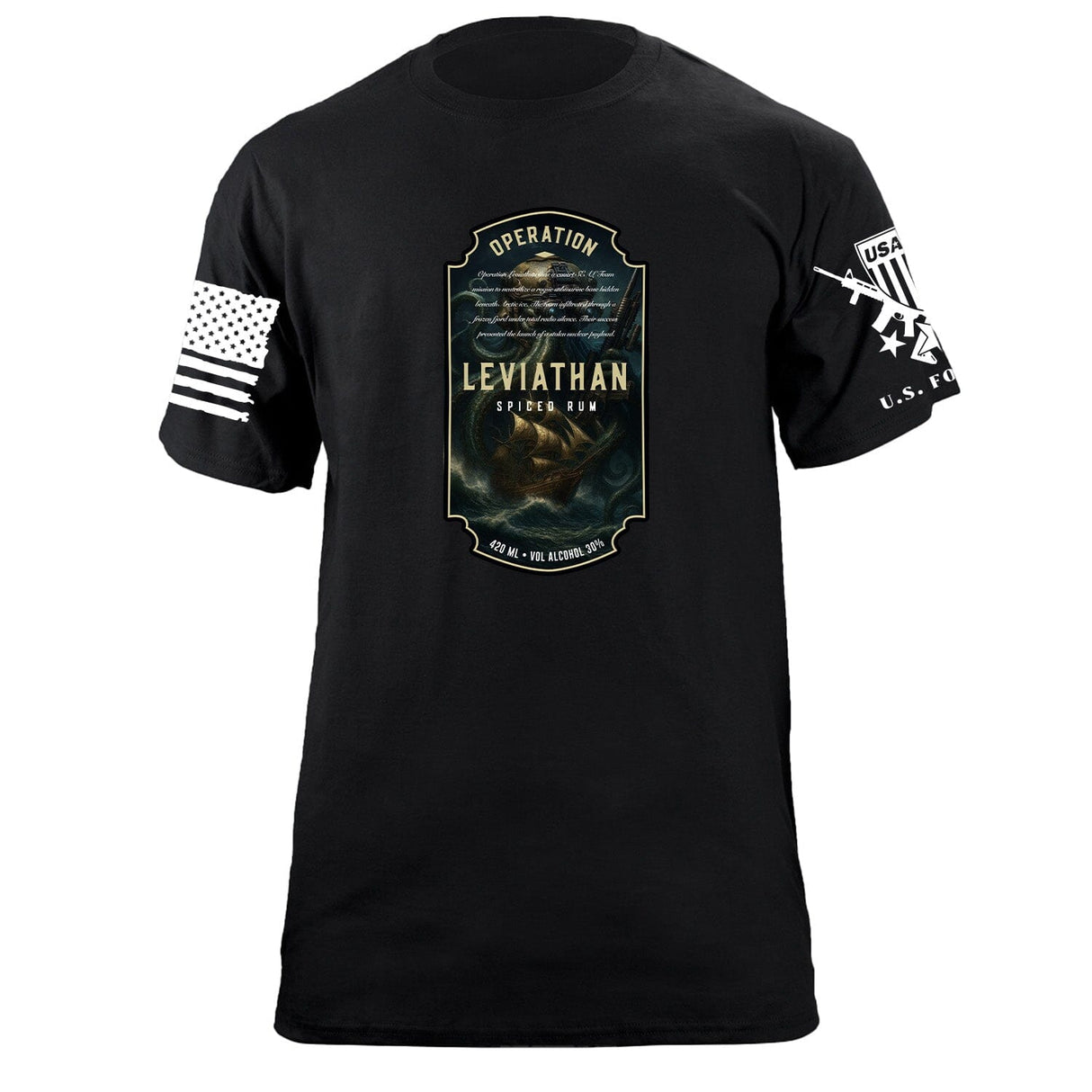 Leviathan Rum Label T-Shirt Shirts 87433-S-BK