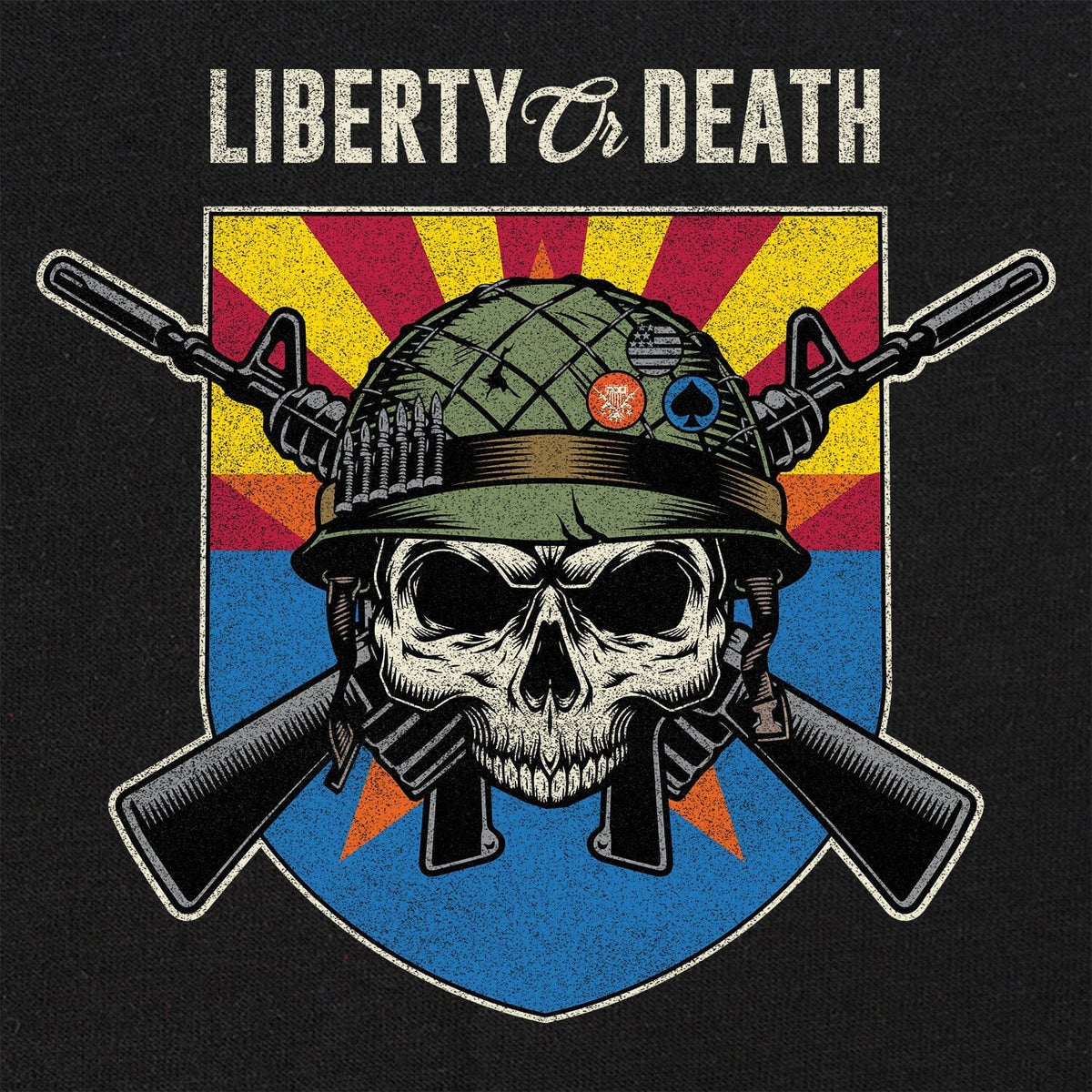 Liberty or Death Arizona Skull Hoodie Hoodies