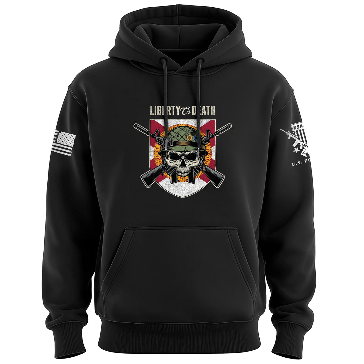 Liberty or Death Florida Skull Hoodie Hoodies 100142-S-BK
